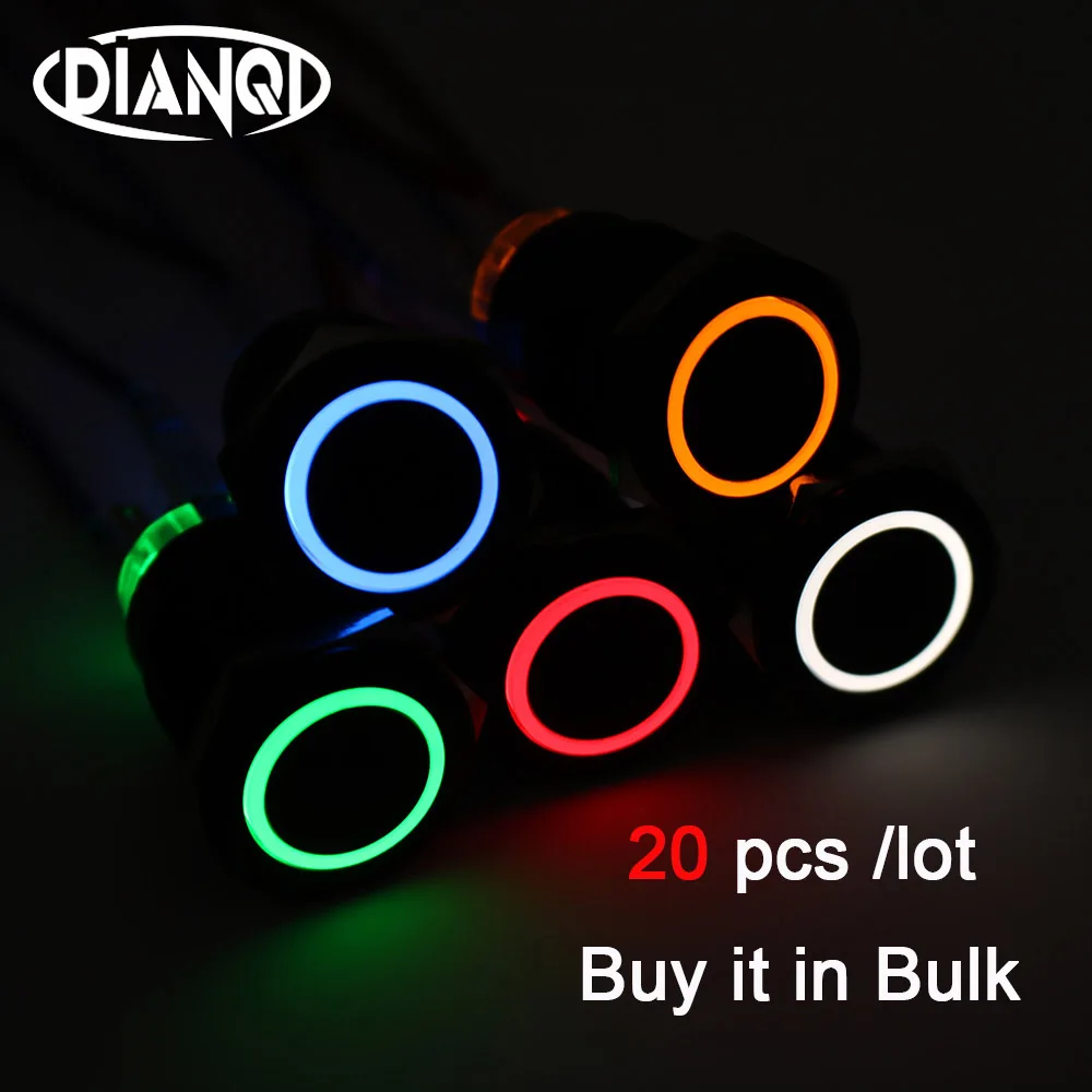 19 мм кнопочные переключатели автомобильные купить его в buk 19HX.BK Выключатель без