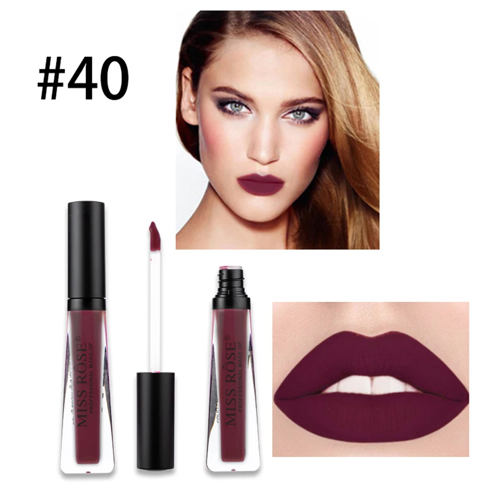 MISS ROSE водостойкая губная помада для макияжа с гиалиновой трубкой долговечная