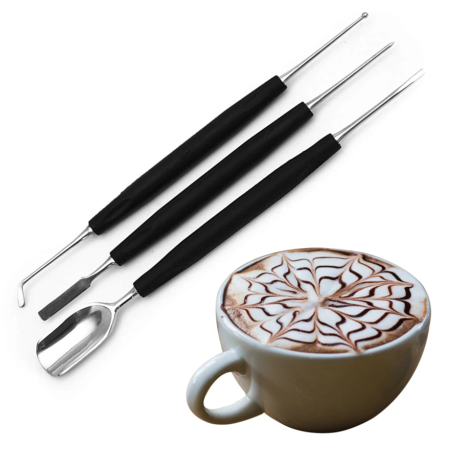 Набор из 3 предметов для латте капучино эспрессо высококачественная нержавеющая