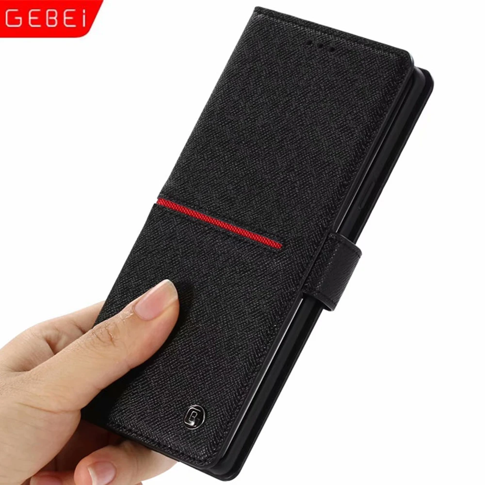 GEBEI Real Leather Case for Samsung Galaxy S9 Plus Cover Wallet Stand Flip Cell Phone Magnetic Card Holder Coque Funda | Мобильные