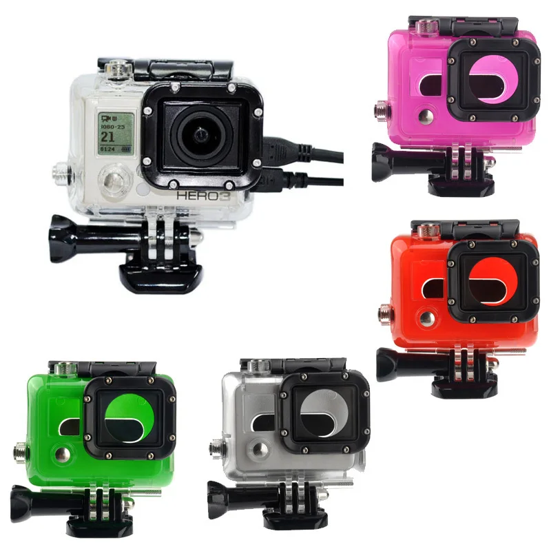 Go Pro скелет защитный кожух с объективом для Gopro герой 3 + / сторона FPV прозрачные