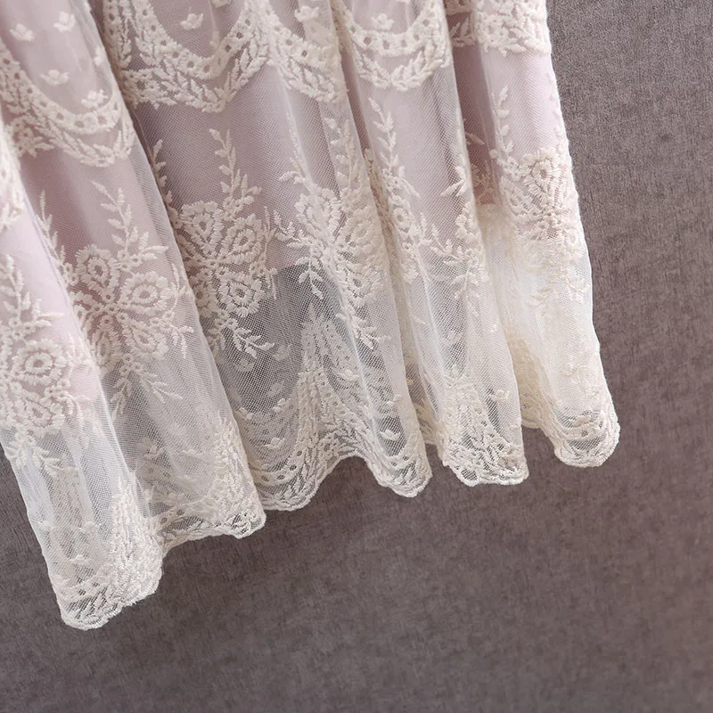 Mori Girl хиппи бохо богемное милое Лолита кружево рюшами крючком вышивка Vestidos Femininos Vetement Femme Robe женское платье