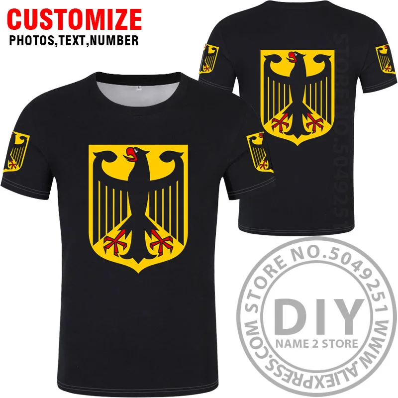 Style 6 Немецкая футболка,, сделай сам, с именем, номером Дэу, футболка, флаг страны, немецкий бундесрепаблик, колледж, принт, фото, одежда - Цвет: Style 6