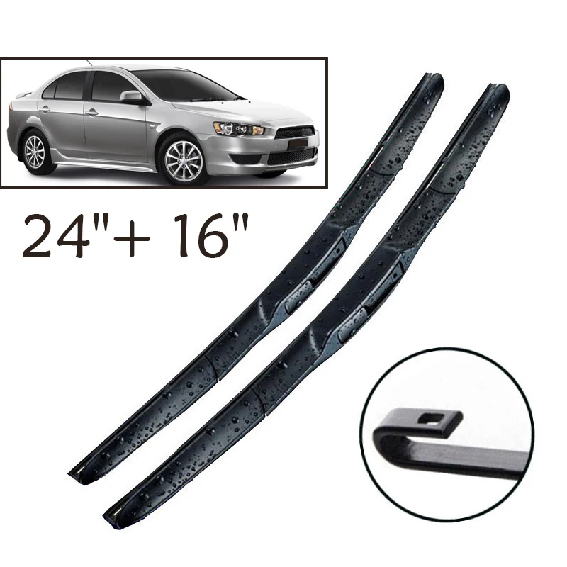 Передние гибридные щетки стеклоочистителя Erick для Mitsubishi Lancer 2009- лобовое стекло 2"+ 16"