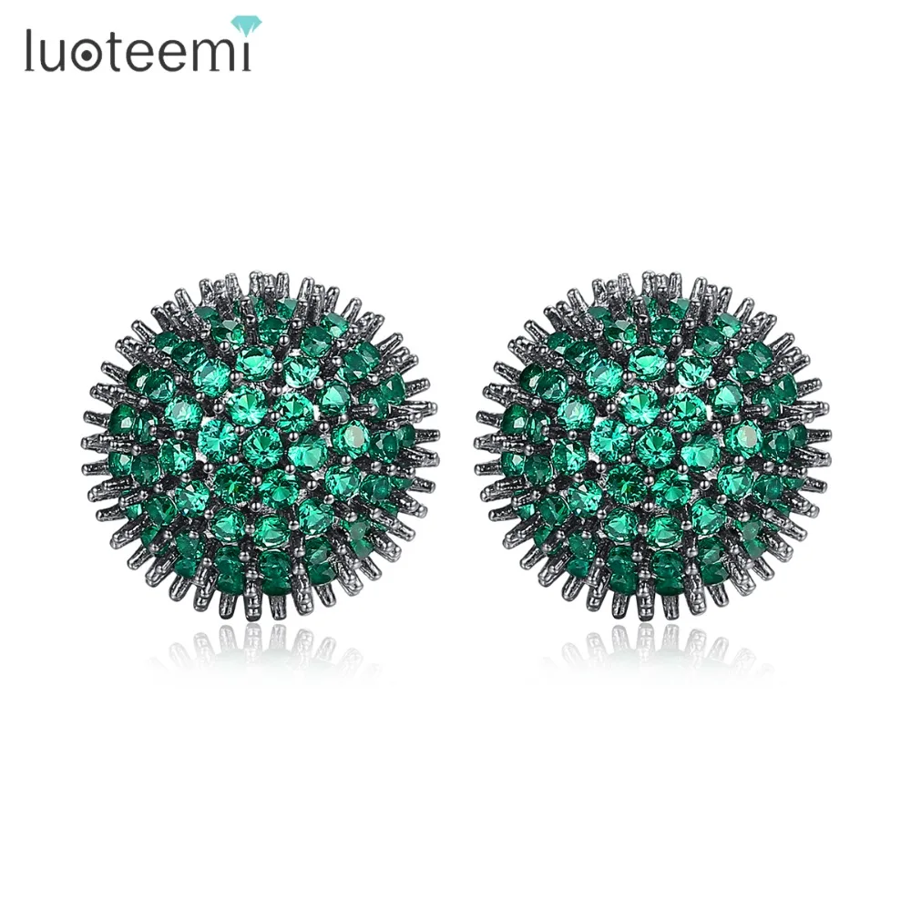 LUOTEEMI новые винтажные серьги гвоздики с шариками для женщин Свадебная вечеринка