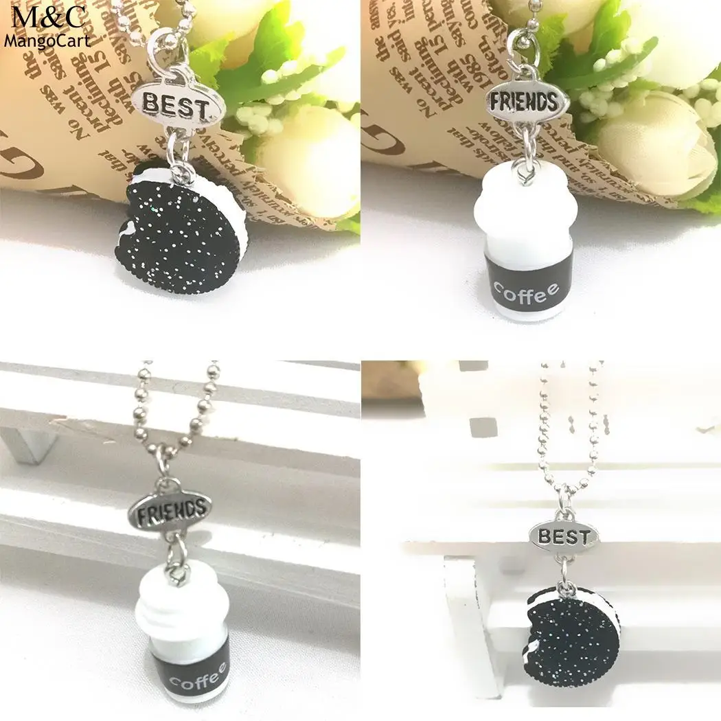 Печенье Кофе милые девушки best друзьям подарки Бусы Подвески Цепочки и