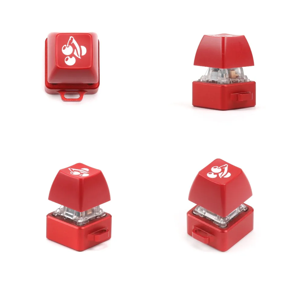 CNC алюминиевый брелок переключатель тестер с одним красным MAXKEY SA keycap|Клавиатуры| |