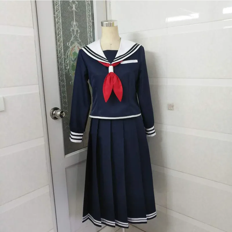 

Японская повседневная школьная форма из аниме «данганронпа» для косплея Fukawa Touko JK, костюм на Хэллоуин, матросский костюм, топ + юбка + галстук