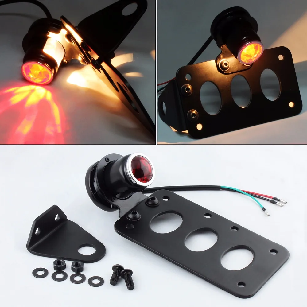 

Fit Harley Sportster XL883 1200 883 Dyna Chopper Bobber Motorcycle Mount License Plate Stop Light Tail Light Bracket