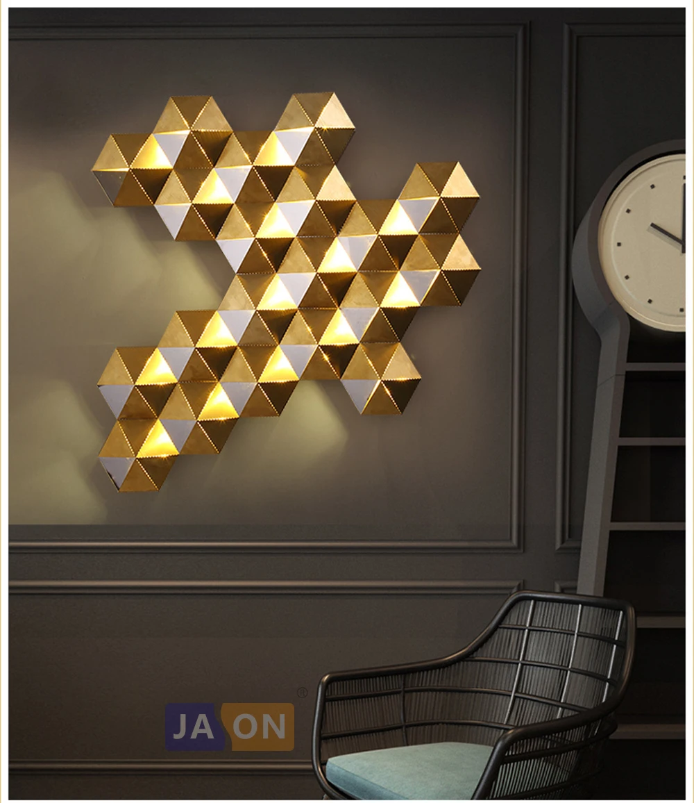 LED Постмодерн Нержавеющие Стали Золотой Honeycomb Светодиодные Лампы Светодиодные Светильники.бра.бра нa стену.Бра.Светильники Настенные светильники.Светильник Настенный Светильник. Для Спальни Коридора