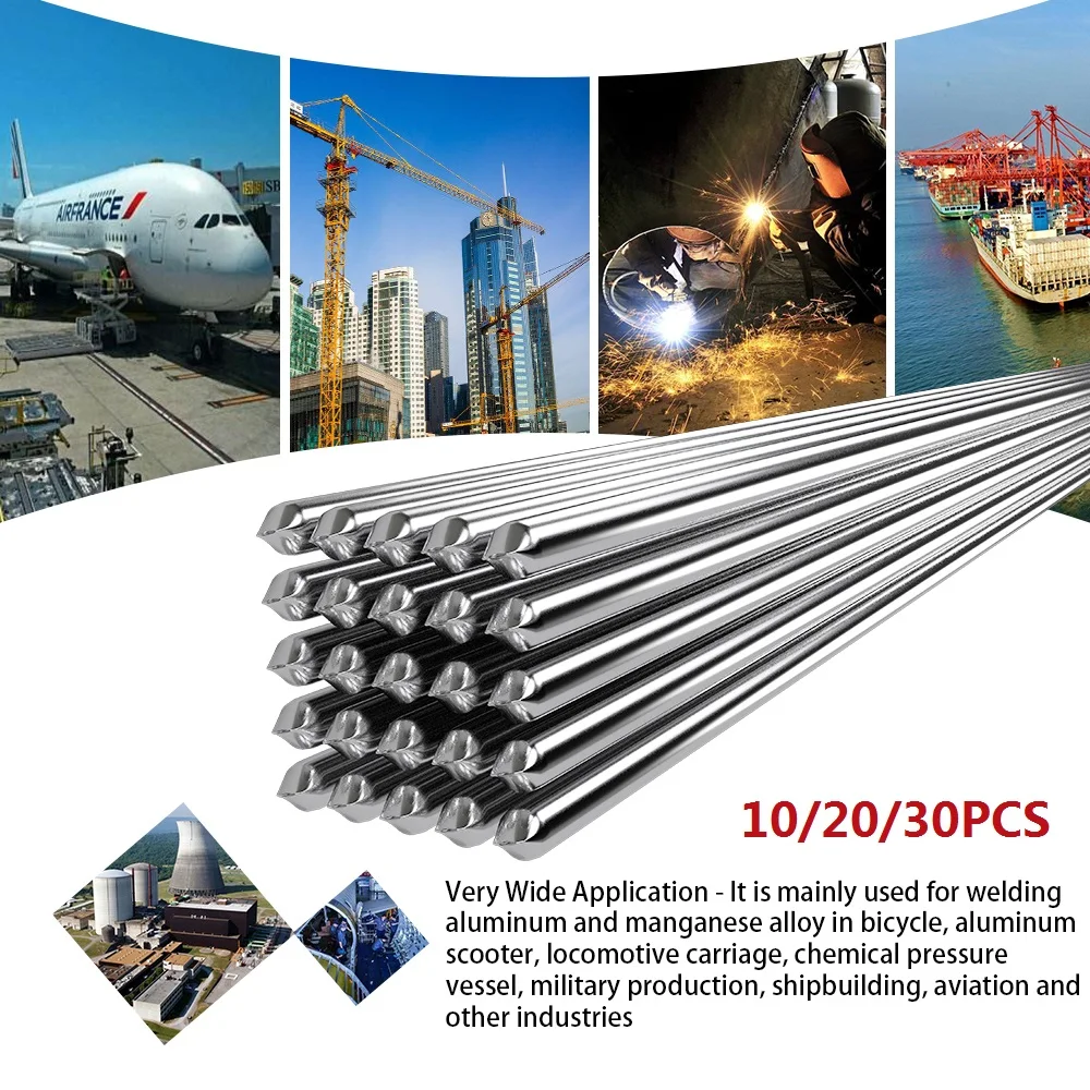 

10/20/50 шт. низкотемпературная алюминиевая сварочная проволока с флюсовой сердцевиной 2 мм * 500 мм, стержни для припоя, не требующая коридора, св...