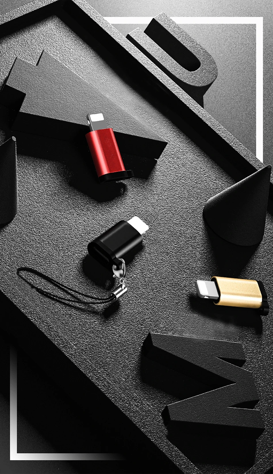 ACCEZZ 4 шт. Мини OTG Micro USB для освещения для iPhone 6 8 7 X MAX XS зарядное устройство адаптер зарядки синхронизации данных с брелоком конвертер