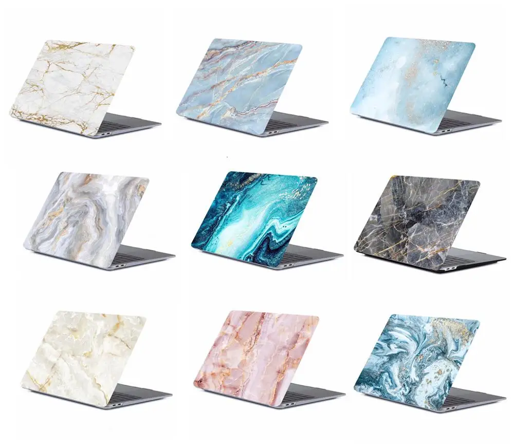 Чехол для ноутбука Apple macbook Air Pro Retina 15 с УФ мраморной окраской жесткий чехол Macbook 13