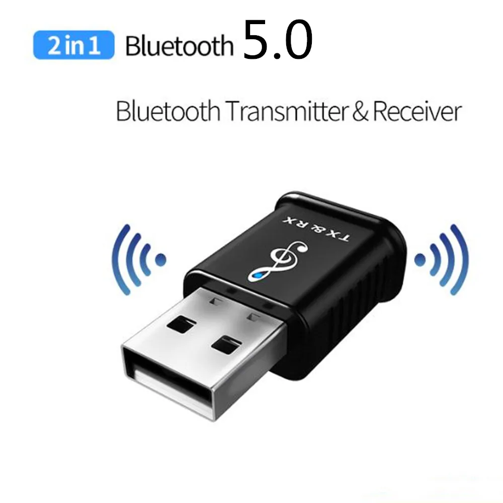 Bluetooth 5,0 аудио передатчик приемник 2 в 1 USB Bluetooth передатчик Мини 3,5 мм AUX Стерео для ТВ ПК автомобильный беспроводной адаптер