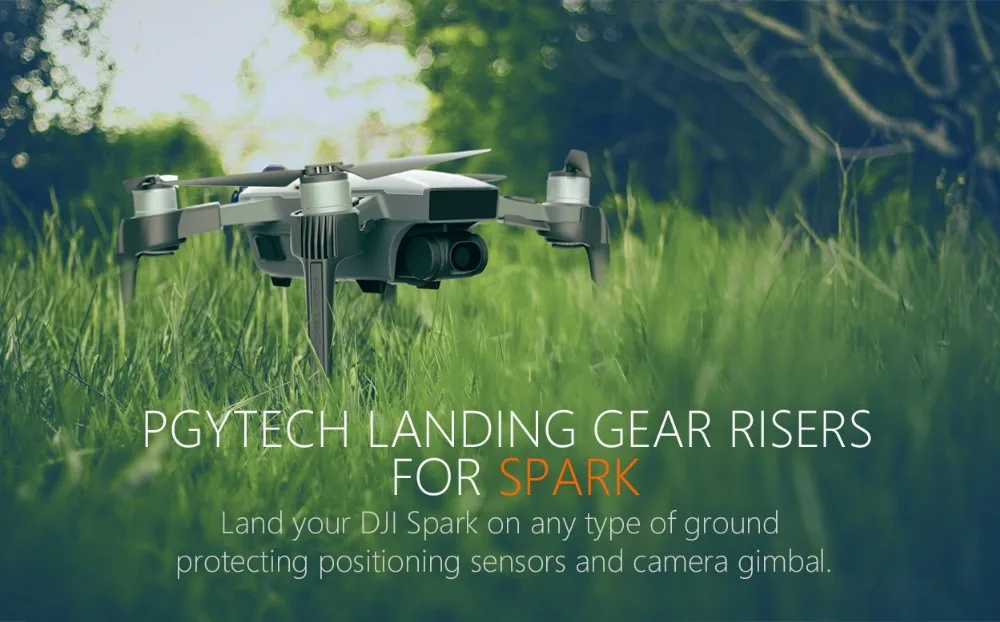 PGYTECH Новое поступление посадка Шестерни стояки для Spark Поддержка Protector Расширение Замена пригодный Drone аксессуары