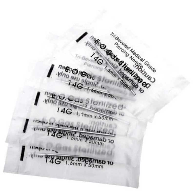 20 шт./компл. стерильное кольцо для тела живота набор игл инструменты пирсинга