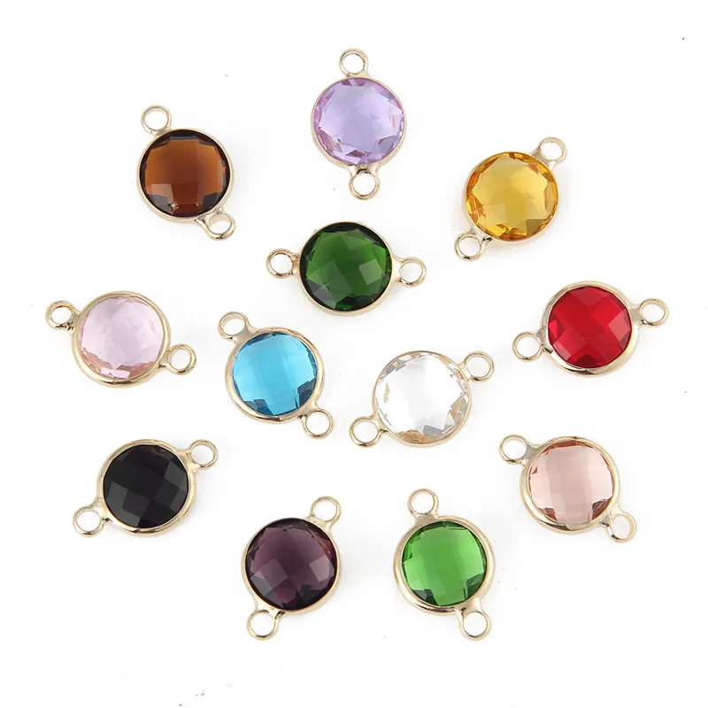 Новый дизайн 10 мм золото Цвет с украшением в виде кристаллов камнях Разъем