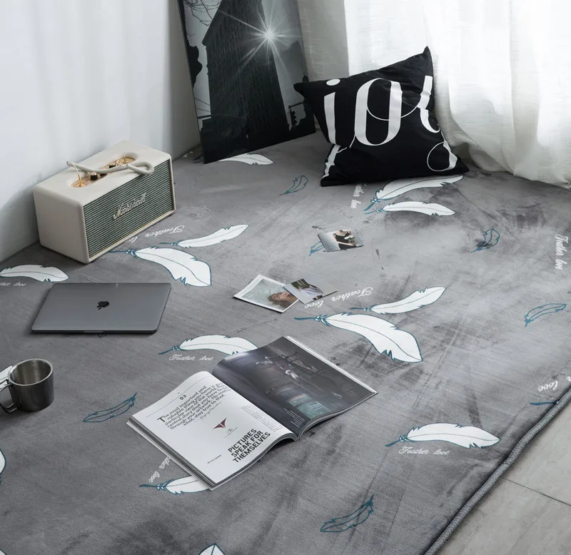 2 размера модный ковер и для дома гостиной Бархатная поверхность коврик спальни