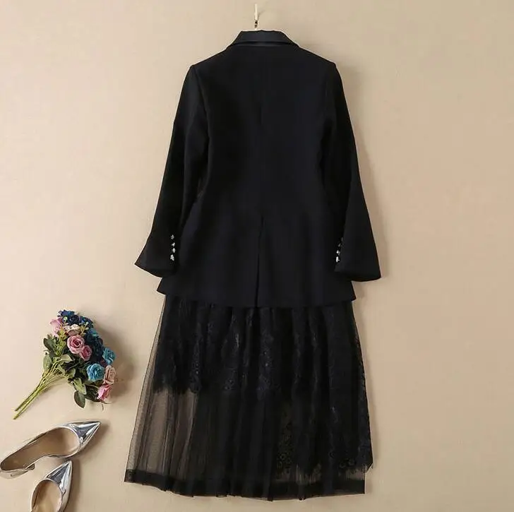 Элегантные костюмы с платьем комплект из 2 предметов Офисная Женская деловая