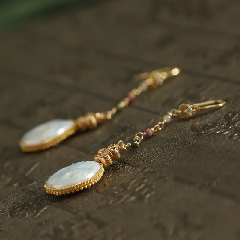 Винтажные роскошные женские серьги подвески в виде цветка|Серьги-подвески| |