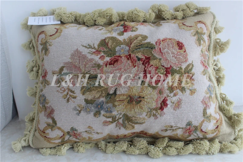 Бесплатная доставка 15K 12 &quotX16&quot Подушка для рукоделия ручная с розами Цветочный