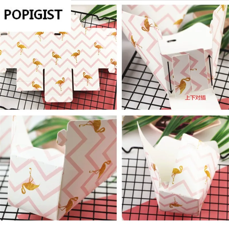 50pcs Flamingos wave Wedding Candy Box Chocolate paper Boxes wedding gifts for guests party supplies gift package | Дом и сад