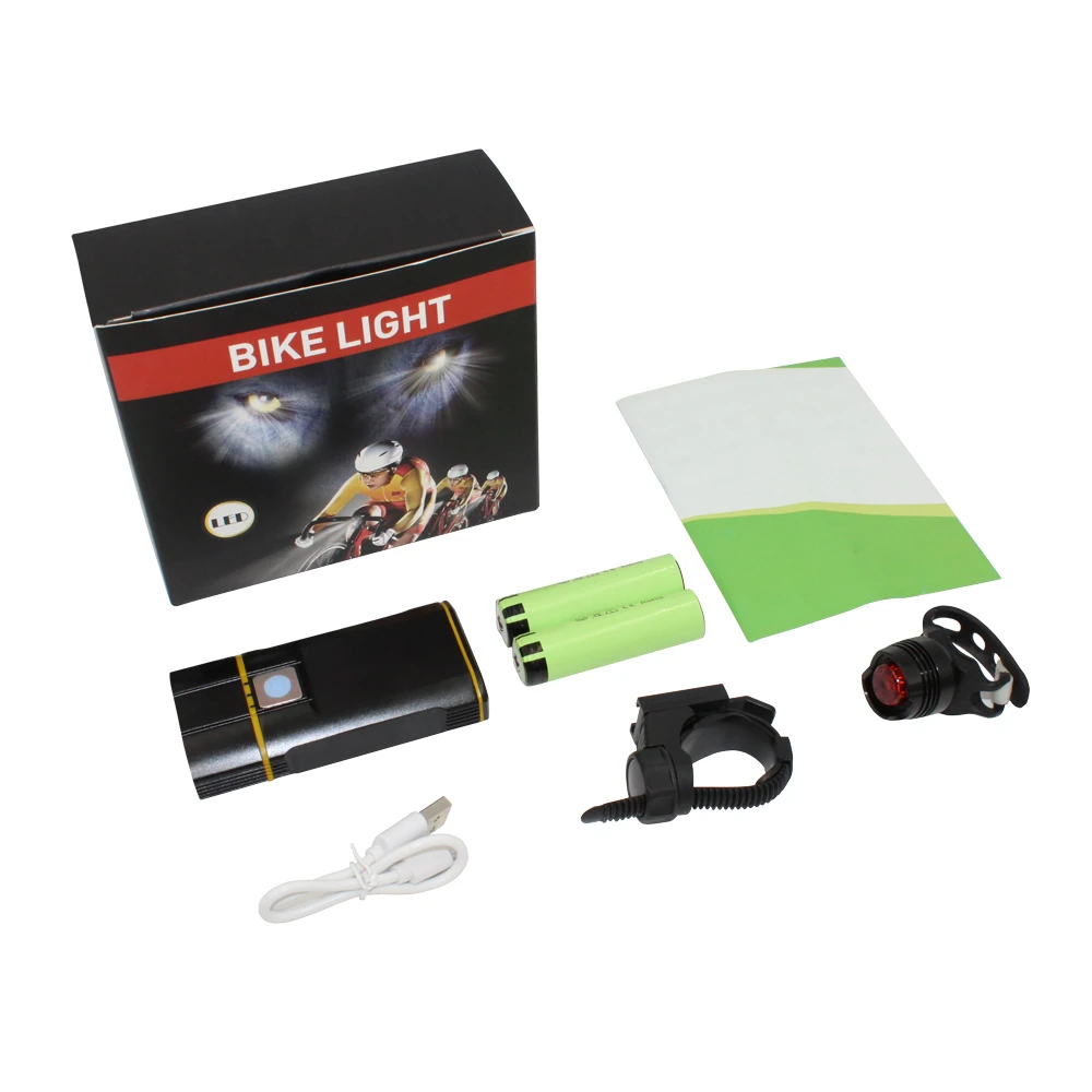 Фонарь велосипедный аккумуляторный 2 шт. с креплением | Лампы и освещение