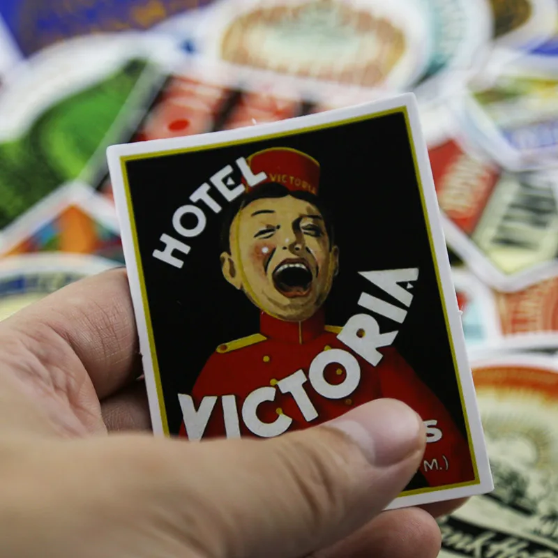 50 шт./лот пвх ретро стикер красоты для ноутбука мотоцикл ноутбук Холодильник