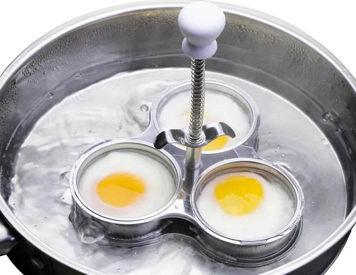 

1PC Stainless Steel Egg Poacher Non-stick Egg Cooker Poached Baking Kitchen Tool Pancake Maker Kitchen Steamer Cookware OK 0911