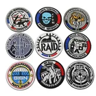 Вооруженных силах Франции Французский флаг огненный рейд значок с эмблемой надпись тактический на застежке-липучке с вышивкой мораль вышитая нашивка-аппликация