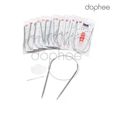 Dophee 11 шт./компл. круговые вязальные спицы из нержавеющей стали