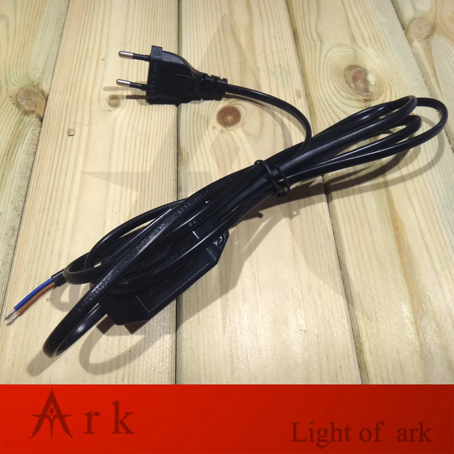 Европейский допуск VDE 2 5 МЕТР черное устройство для ЕС кабель с круглых штекерных