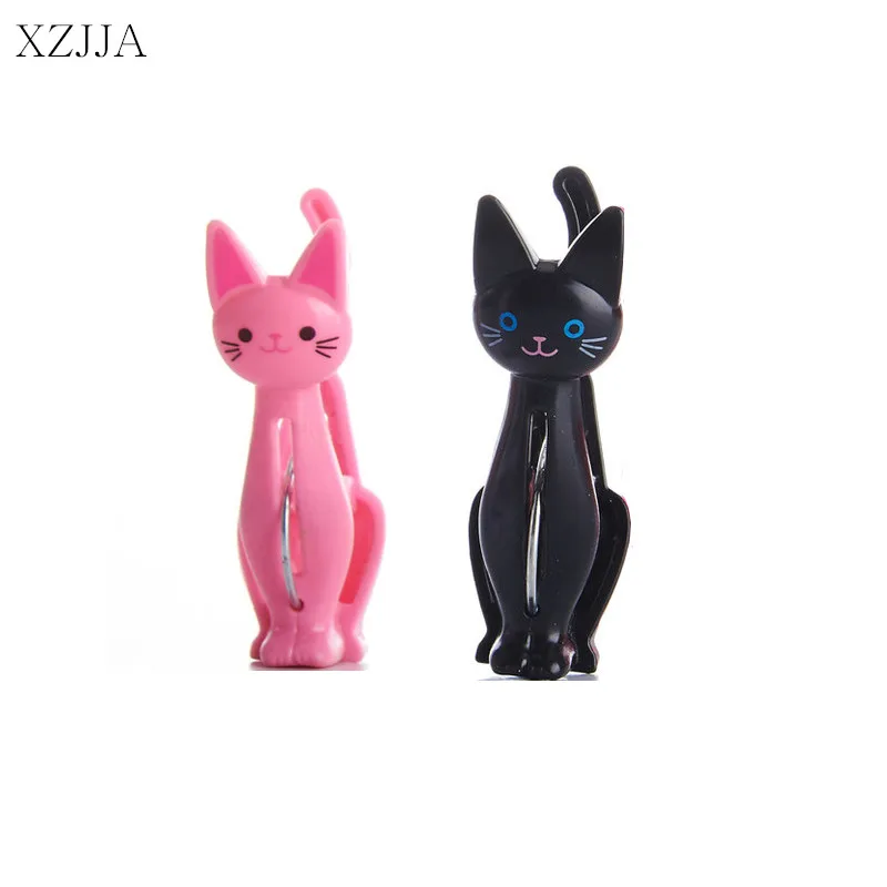 

XZJJA 4 шт. креативные кошки, бретельки, Симпатичные зажимы для пляжных полотенец, простыни, носков, ветрозащитные шпильки для стирки