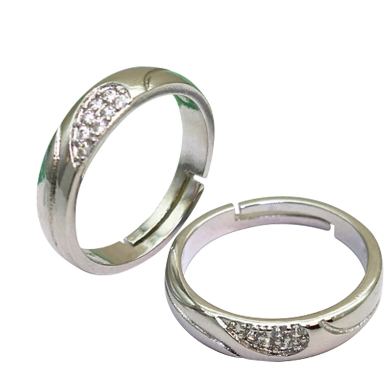 Серебряный Цвет Винтаж со стразами Открытые Кольца для Для женщин Элементы