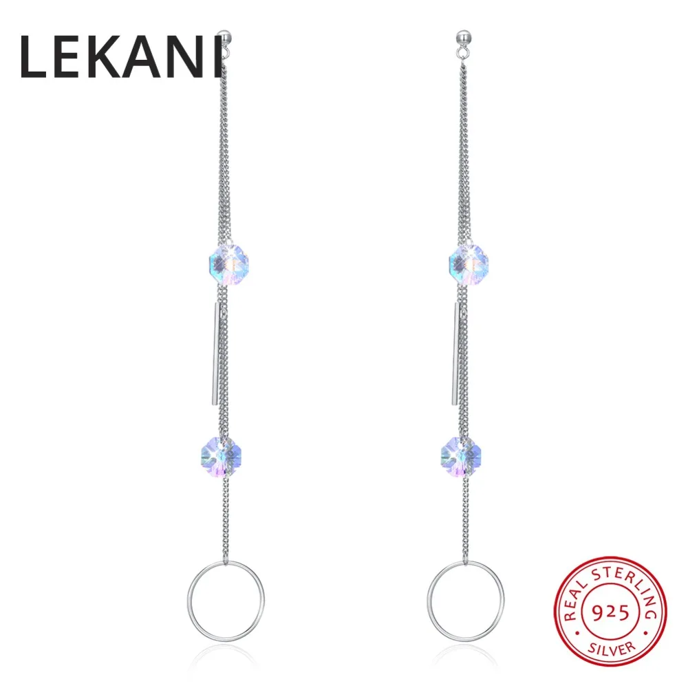 Серьги кисточки женские из серебра 2018 пробы с подлинными кристаллами