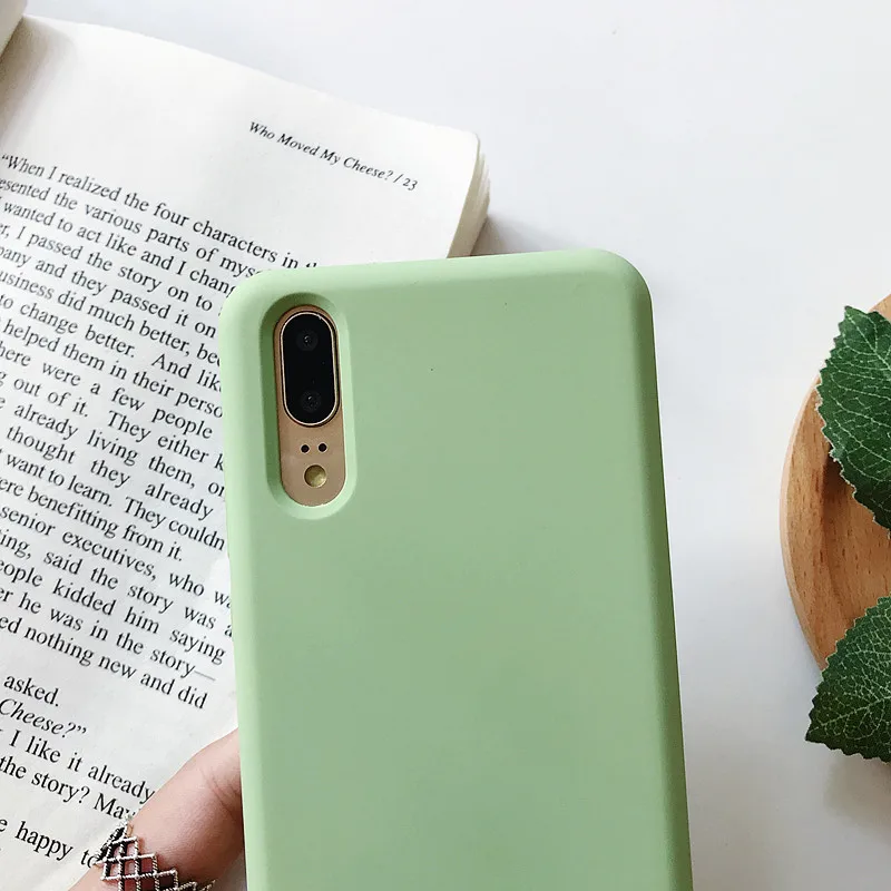 Жидкий силиконовый чехол P20 карамельных цветов для Huawei Pro роскошный тонкий
