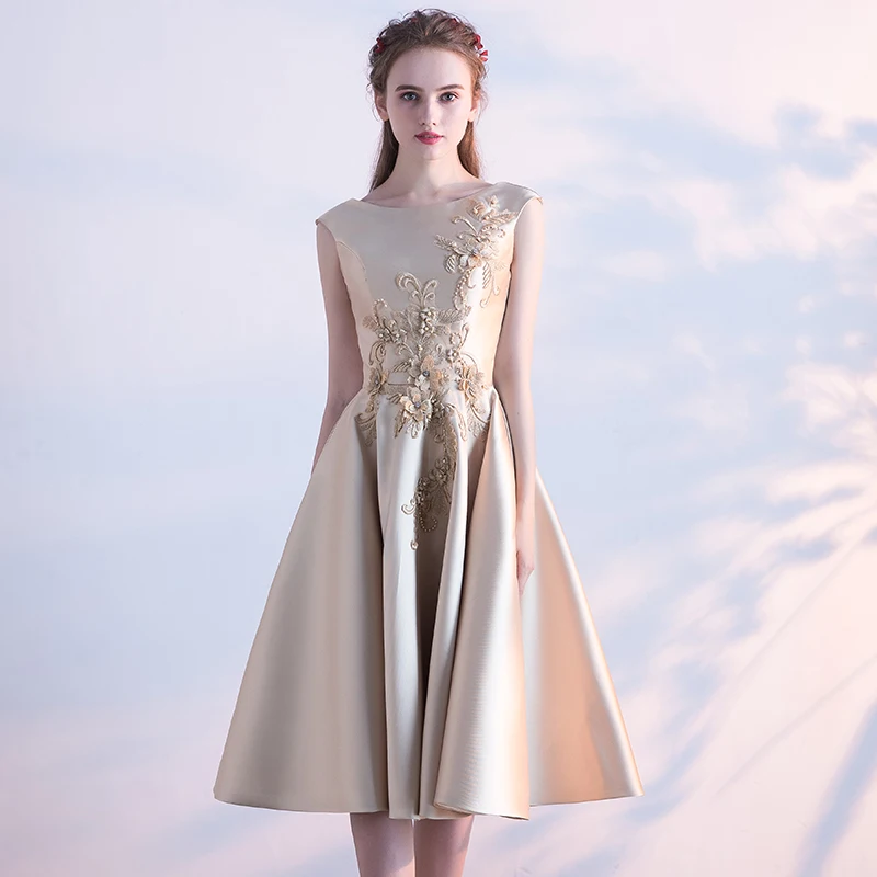 Элегантные Короткие коктейльные платья Robe de коктейль au genou халат де коктейль - Цвет: as photo