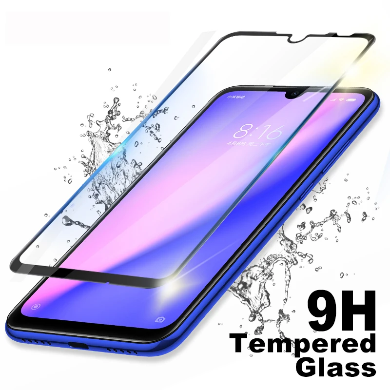 Закаленное стекло 9 H для Xiaomi Redmi Note 7 Защитное экрана xiomi pro s полное покрытие
