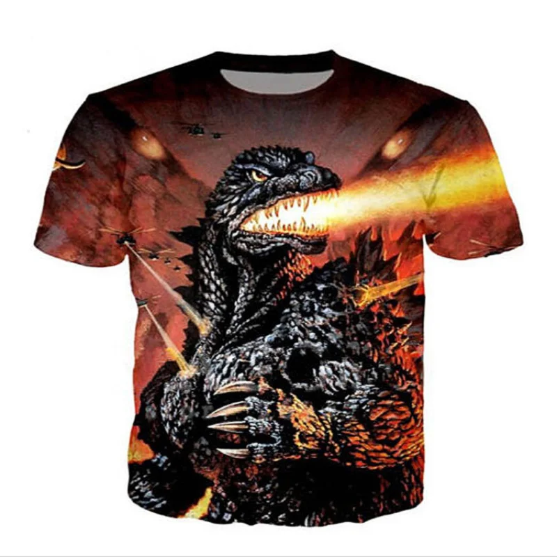 Новейший фильм Годзилла: король монстров mothra 3d Принт футболки повседневные Хип