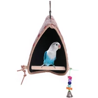 parrot winter plush hut tent nest stand parrot bed sleep parakeet cage cave hanging decor birdhouse for small cockatoo finch