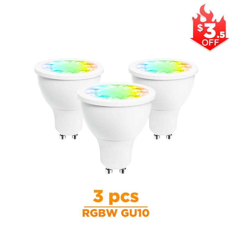 3 Pcs Color Gu10 GLEDOPTO умный дом rgb и теплый белый gu10 прожектор zigbee 5 Вт RGBW GU10 лампа AC100-240V работы с Amazon Echo plus smartThing - Испускаемый цвет: 3 Pcs Color Gu10