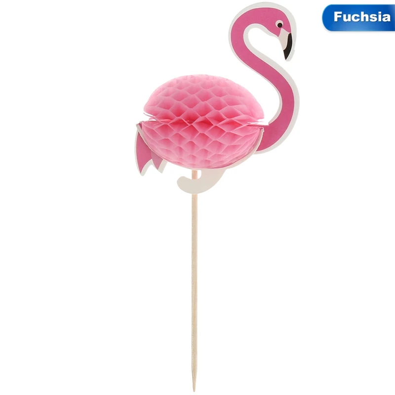 Flamingo Новые 2 шт стерео Фламинго Фрукты зубочистка цветок знак Свадебные украшения вечерние украшения пасхальные украшения - Цвет: Flamingo