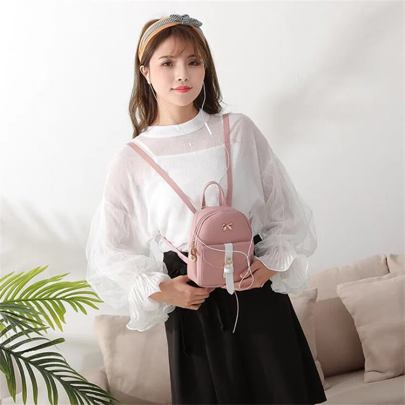 Новая модная повседневная женская сумка на одно плечо рюкзак с двумя отделениями