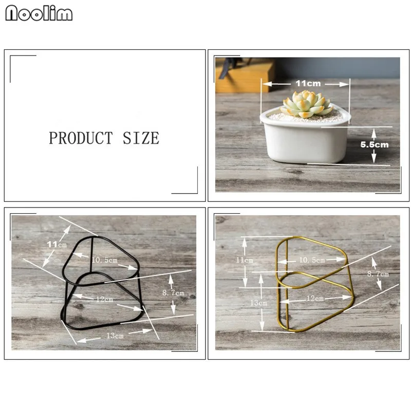 NOOLIM настольный декор Золотая/черная железная стойка белый маленький