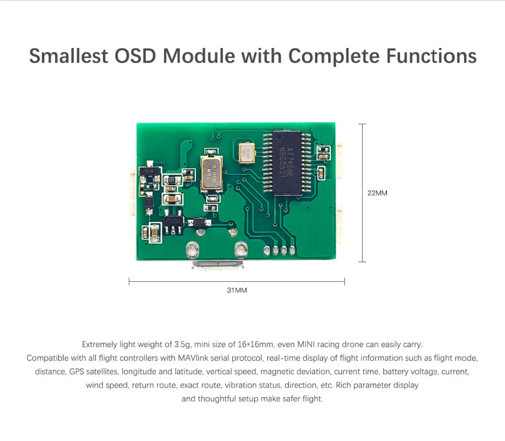 Радиолинк мини модуль OSD для Mini PIX/Pixhawk плата контроллера полета RC Дрон