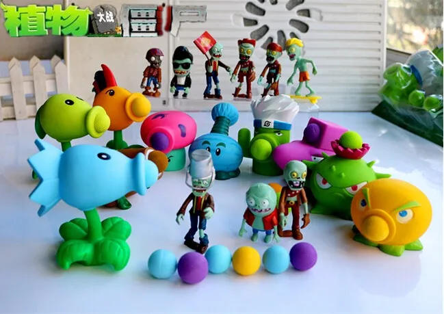 1 шт. новая популярная игра PVZ Растения против Зомби Peashooter ПВХ фигурка модель