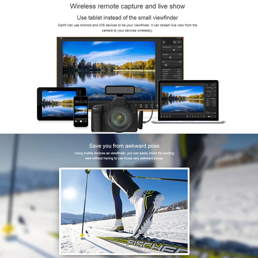 Обновленная камера CamFi CF102 беспроводная Wi Fi DSLR пульт дистанционного управления