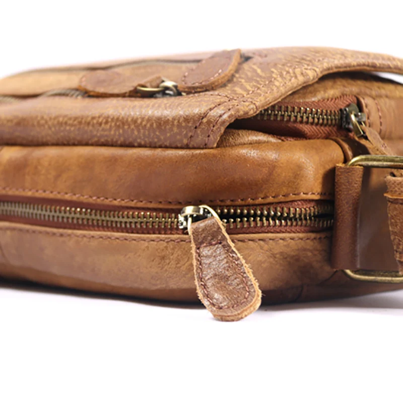 Сумка на плечо AETOO мужская кожаная повседневный маленький саквояж кросс боди