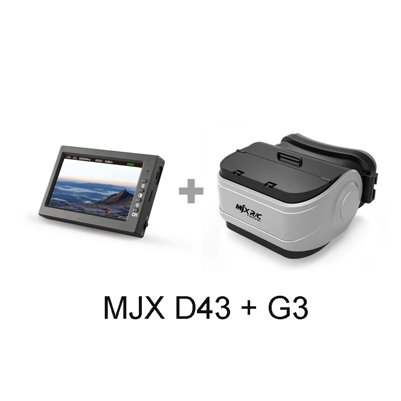 MJX D43 5,8G FPV монитор 4,3 дюймов ЖК-экран RC бесщеточный Дрон запчасти с G3 очки подходит для C5820(ошибки 3) C5830(ошибки 6 - Цвет: D43 Add G3 Goggles