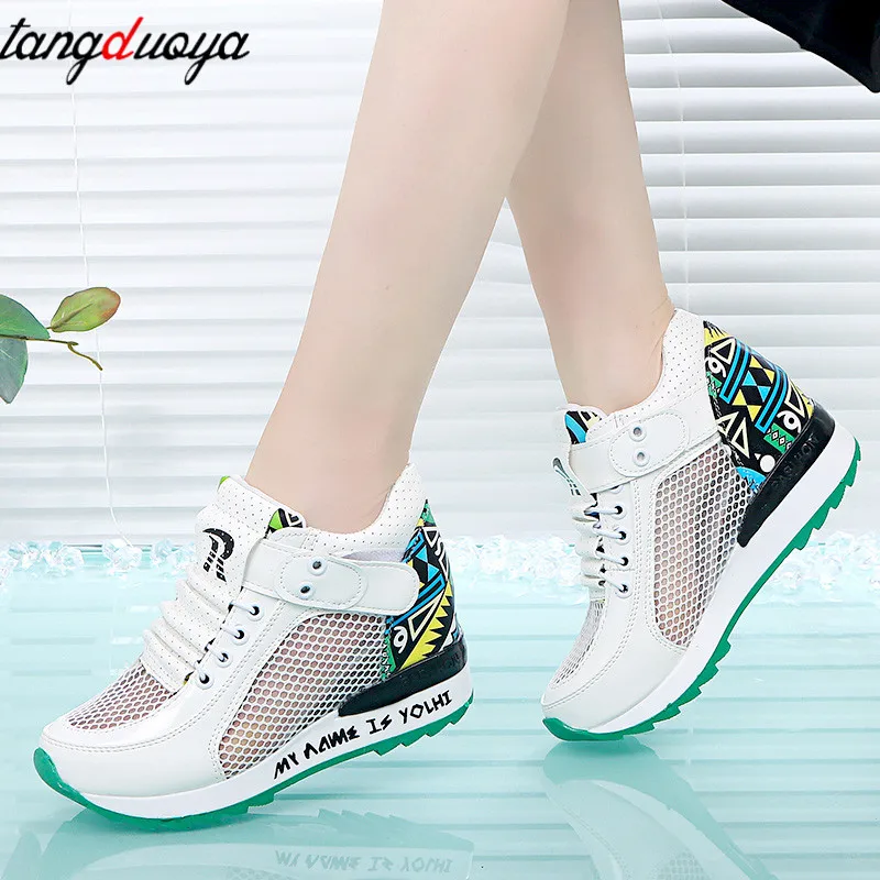 Женская обувь на платформе tenis feminino повседневная танкетке женская летняя из